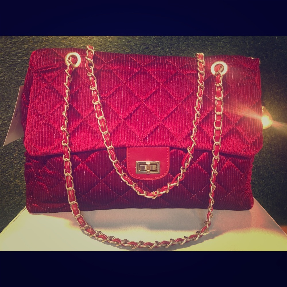 Beautiful elegant red handbag